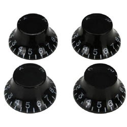 Bandstand P-K551 Set of 4 Knob - Top Hat, Gibson Style See-Through - Black