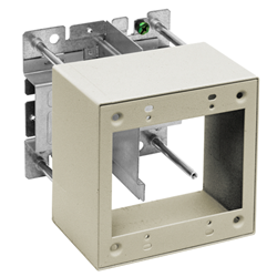 Hubbell 081-4706DD2-IV Hbl2444d2aiv - Dual Gang Ivory Devise Box W/divider