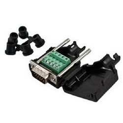 Covid 15TB-0113 15-Pin HD Male Connector, Terminal Block Type