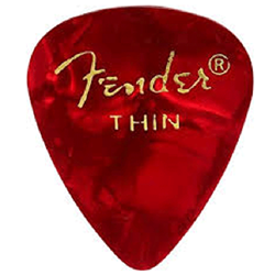 Fender 1980351709 Thin Premium Celluloid Picks 12 Pack - Red Moto