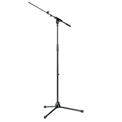 210/8-BLACK K&M 210/8 Tele-boom Microphone Stand - Black
