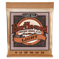 Ernie Ball 2148EB Earthwood Phosphor Bronze Acoustic Guitar Strings - Light 11-52