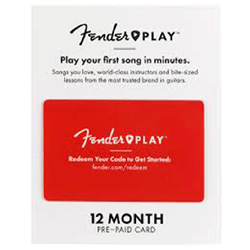 6212700001 Fender Play 12-Month Pre-Paid Card