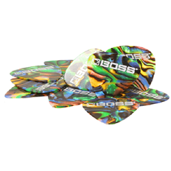 Boss BPK-12-AT Celluloid Pick Thin Abalone 12 Pack