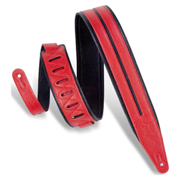 Levys MG317DRS-BLK_RED 2.5" Rebel Series Double Racing Stripe Black/red