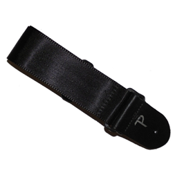 Perris NWS30-1694 2" Seatbelt Guitar Strap with Leather Ends - Black