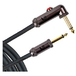 D'Addario PW-AGLRA-10 Circuit Breaker Series Right Angle to Straight Instrument Cable - 10 ft