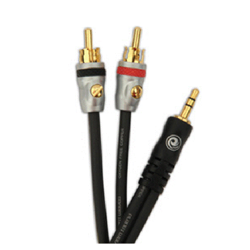 D'Addario PW-MP-05 Dual Rca Male to 1/8" Male Stereo  Cable - 5 ft