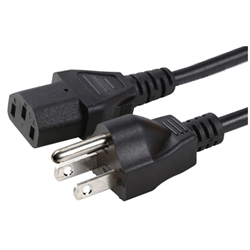 BRTB PXAB1810U-MF-10 18AWG IEC 5-15P to C13 AC Molded Power Cable - 10ft