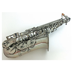 J. Michaels AL-980GM-U (USED) Eb Alto Sax Saxophone - Gun Metallic w/ ABS Molded Softshell Case