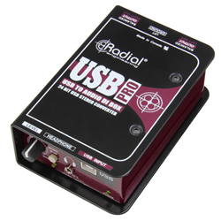 Radial R800 1050 00 USB PRO USB-Pro Stereo DI Box For Laptops W/level Control