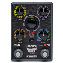 Line 6 POD EXPRESS BASS Ultra-Portable Amp and Effects Processor For Bass