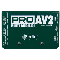 Radial R800 1115 00 PROAV2 Stereo Multi Media Direct Box