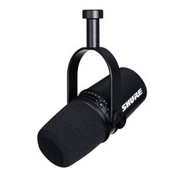 Shure MV7+-K Black Podcasting Microphone with Windscreen & USB-C Cable