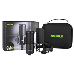 Shure SM4-K-KIT Dual Diaphragm Condenser Microphone Kit with Shockmount - Black