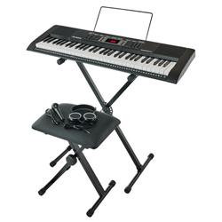 Alesis HARMONY61MK3 Harmony 61 Mk3 Keyboard Bundle W/ Bench, Stand, Headphones And Microphone