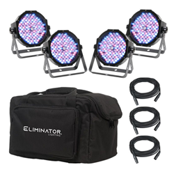 Eliminator MEGA-FLAT-PAK-EP 4 LEDs, Cables and Bag