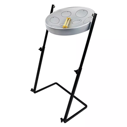 Jumbie Jam W1158 Steel Silver Pan Drum Kit with Z-floor Metal Stand and Mallets