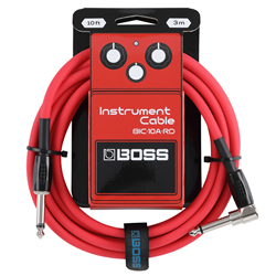 Boss BIC-10A-RD Straight to Right Angle Instrument Cable 10 ft - Red