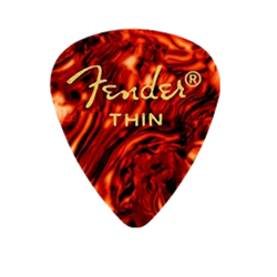 Fender 1980351743 Thin Black Moto Premium Celluloid 351 Shape Picks 12-Pack