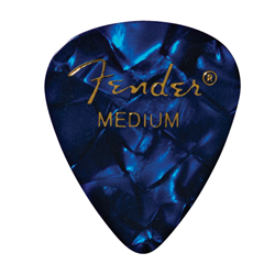 Fender 1980351802 Medium Blue Moto Premium Celluloid 351 Shape Picks 12-Pack