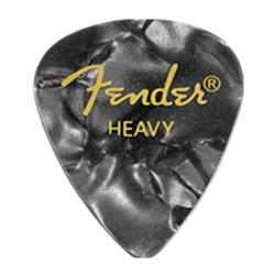 Fender 1980351943 Heavy Black Moto Premium Celluloid 351 Shape Picks, Heavy Black Moto 12-Pack