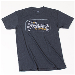 Gibson GTS-GCRL Custom Grey/Yellow T-Shirt - Large