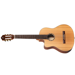 Ortega RCE131L Family Series Pro Solid Solid Top Left Handed Classical Acoustic-Electric Guitar - Natural w/Gigbag