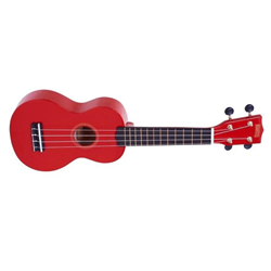 Mahalo MR1-RD Rainbow "R" Series Soprano Ukulele - Red W/ Gig Bag