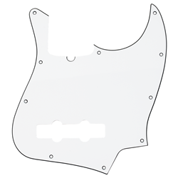0991335000 Fender Pickguard for Jazz Bass 10-Hole w/ Truss Rod Notch 3-Ply - White
