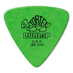 Dunlop 431P.88 Tortex Triangle 0.88mm Picks - Green (6pk)