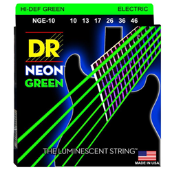 DR Strings NGE-10 DR Neon Green strings (10-46) Regular