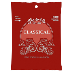 Martin 41Y18M160 Silverplated Classical Nylon Ball End Hard Tension Guitar Strings Gauge 28-43