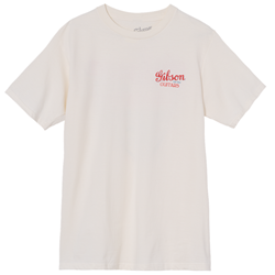 Gibson GTS-SSND-VWH-LG Superior Sound Vintage T-Shirt -  White - Large