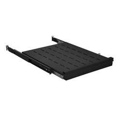 Syncproducts SSYS-SS1U SyncSystem Universal 1U Sliding Shelf 14'' Deep For Server Cabinet, Black