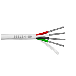 Provo 999184WH-21 4 Conductor 18 Guage Stranded Speaker Cable White - 300 Meters