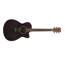 Yamaha FSX400C-SMB Concert Cutaway Acoustic Electric Guitar - Smoke Black