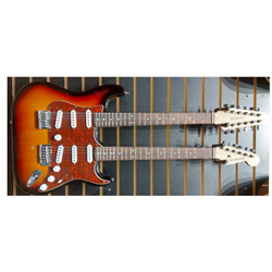 Bandstand FS12-6-SB Strat Double Neck 12/6 String Sunburst