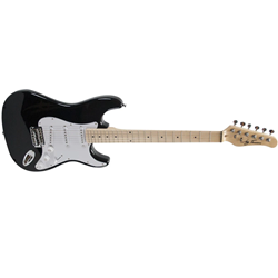 JT-100-BK Jay Turser Full Size Electric Guitar Classic Double Cutaway - Black