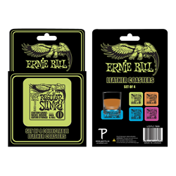 LCDTLC-7809 Ernie Ball Leather Coaster Set of 4