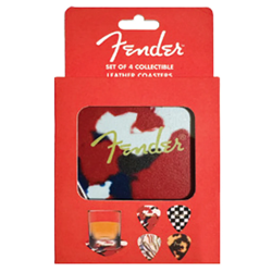 LCDTLF-7710 Fender Leather Pick Coasters Set of 4