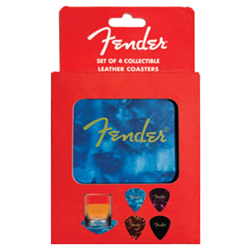 LCDTLF-7711 Fender Leather Pick Coaster Set of 4