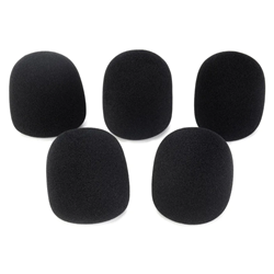 On-Stage ASWS58B5 Black Microphone Windscreens (5pk)