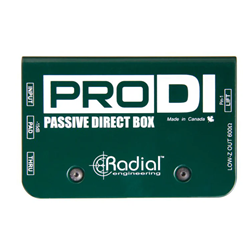 Radial R800 1100 Pro-Di Passive Direct Box For High Output for Acoustic, Electric Guitar, Bass, and Keyboards
