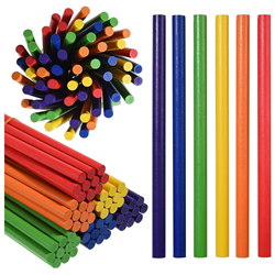 MGTECH LUMMI 60 Pack Lummi Sticks for Kids 12" Wood Music Percussion 6 Colors