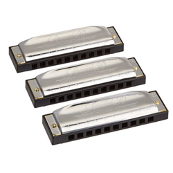 Hohner SPC20-3PK Special 20 10-hole Diatonic Harmonicas (3pk) Keys of A,C, G Major