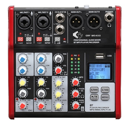 Groove Factory GRF M400FX/BT/MP 4-Channel Professional Audio Mixer with Bluetooth