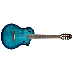 RTPDLX-FMA Ortega - Full-Size Guitar Solid Okoume / Flamed Maple Blue