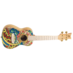 Ortega RUAR-MI 4-String Art Series Concert Ukulele, Right-handed, Mystic India custom design