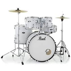 Pearl RS525SCC33 Roadshow 5-Piece Drum Set With 22" Bass Drum, Hardware & Cymbals -  Pure White